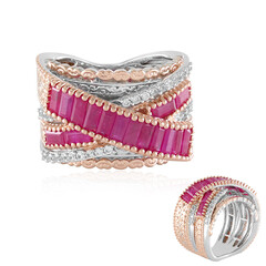 Anello in argento con Rubino della Birmania (Gems en Vogue)