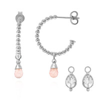 Orecchini in argento con Topazio Bianco