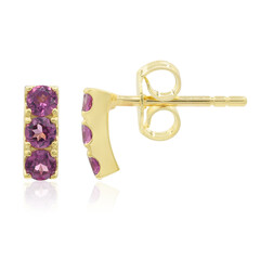 Orecchini in oro con Rodolite