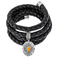 Bracciale in argento con Conchiglia di Ostrica Spinosa Arancione (Desert Chic)