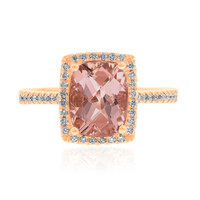 Anello in oro con Morganite AAA