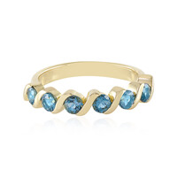 Anello in argento con Topazio Blu Londra