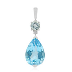 Ciondolo in argento con Topazio Blu Svizzero