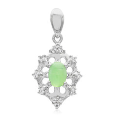 Ciondolo in argento con Crisoprasio Imperiale