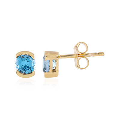 Orecchini in argento con Topazio Blu Svizzero
