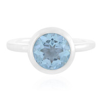 Anello in argento con Topazio Blu Cielo