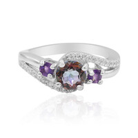 Anello in argento con Quarzo Mistico Champagne