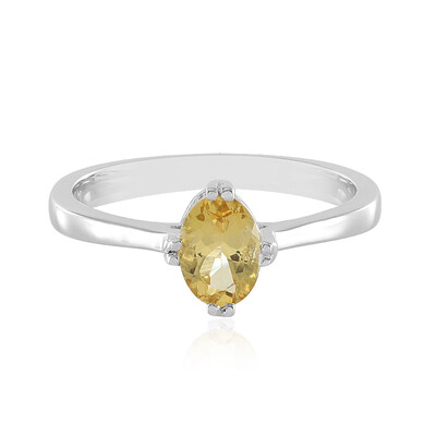 Anello in argento con Berillo Giallo