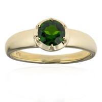Anello in oro con Diopside Russo (CUSTODANA)