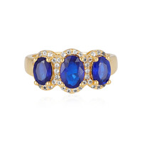 Anello in argento con Spinello Blu Royal