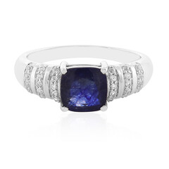 Anello in argento con Zaffiro Blu del Madagascar