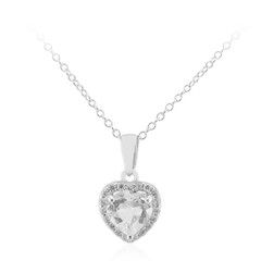 Collana in argento con Topazio Bianco