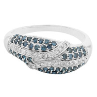 Anello in oro con Diamante Blu