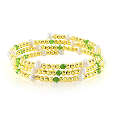 Bracciale in acciaio con Diopside Russo (Riya)