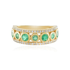 Anello in argento con Smeraldo Colombiano