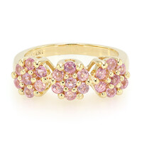 Anello in oro con Zaffiro Padparadscha (non riscaldato) (AMAYANI)