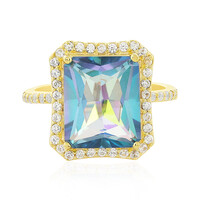 Anello in argento con Quarzo Oceano