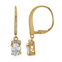 Orecchini in argento con Topazio Bianco
