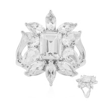 Anello in argento con Topazio Bianco