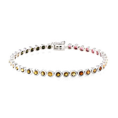 Bracciale in argento con Tormalina Verde