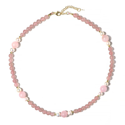 Collana in argento con Quarzo Rosa