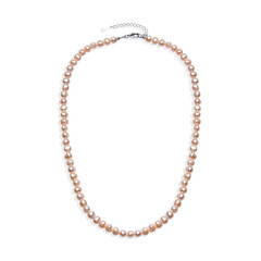 Collana in argento con Perla d'Acqua Dolce Rosa