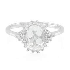 Anello in argento con Petalite