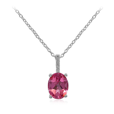 Collana in argento con Topazio Mistico Flamingo