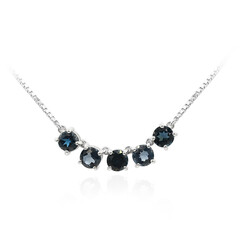 Collana in argento con Topazio Blu Londra
