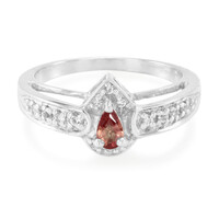 Anello in argento con Zaffiro Arancione