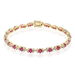Bracciale in oro con Rubino Mozambico AAA (CIRARI)