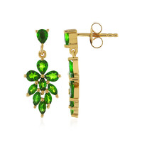 Orecchini in argento con Diopside Russo