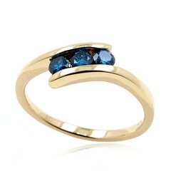 Anello in oro con Diamante Blu SI2