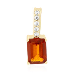 Ciondolo in oro con Cianite Arancione della Tanzania