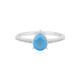 Anello in argento con Calcedonio Blu