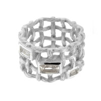 Anello in argento con Quarzo Bianco