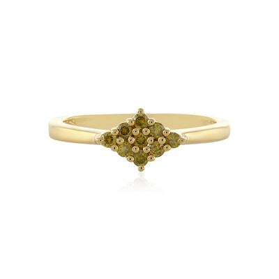 Anello in argento con Diamante Giallo I3