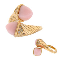 Anello in oro con Opale Rosa (CIRARI)
