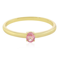 Anello in oro con Zaffiro Ceylon Rosa