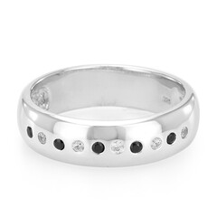 Anello da uomo in argento con Spinello Nero