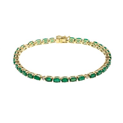 Bracciale in oro con Smeraldo Zambia AAA