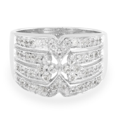 Anello in argento con Zaffiro Bianco