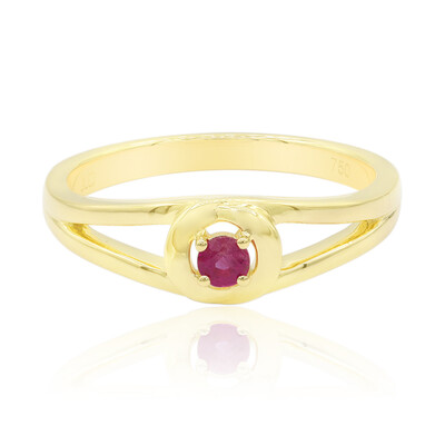 Anello in oro con Berillo Rosso