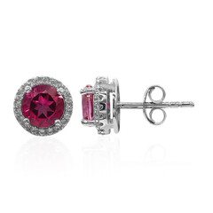 Orecchini in argento con Topazio Rosa