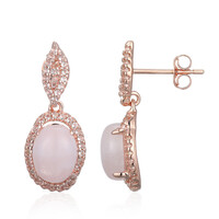 Orecchini in argento con Quarzo Rosa