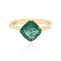 Anello in argento con Fluorite Petrolio del Belgio