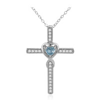 Collana in argento con Topazio Blu Cielo
