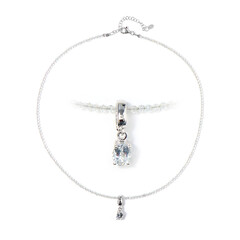 Collana in argento con Topazio Bianco