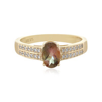 Anello in oro con Pietra del Sole dell'Oregon
