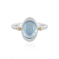 Anello in argento con Acquamarina (Granulieren)